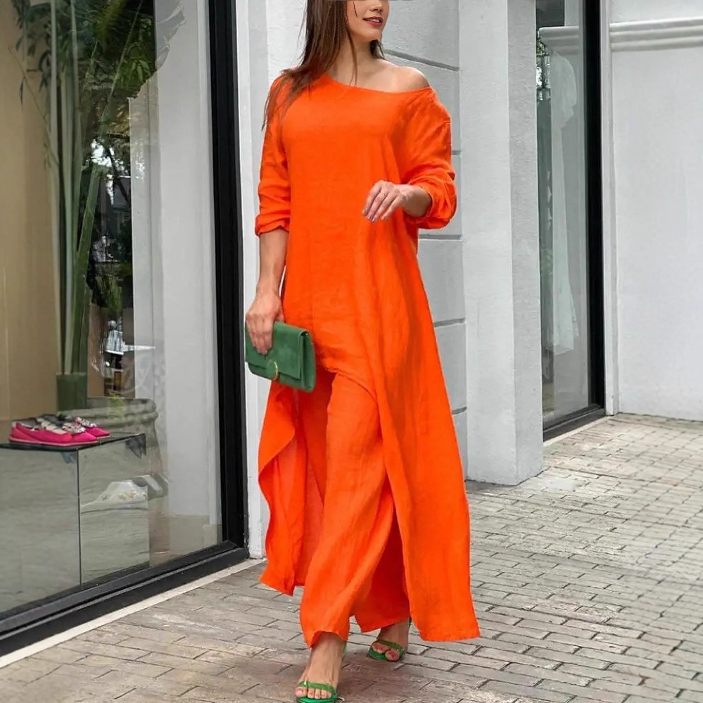 Ensemble deux pièces pour femm - Linen Pant Wide avis et prix