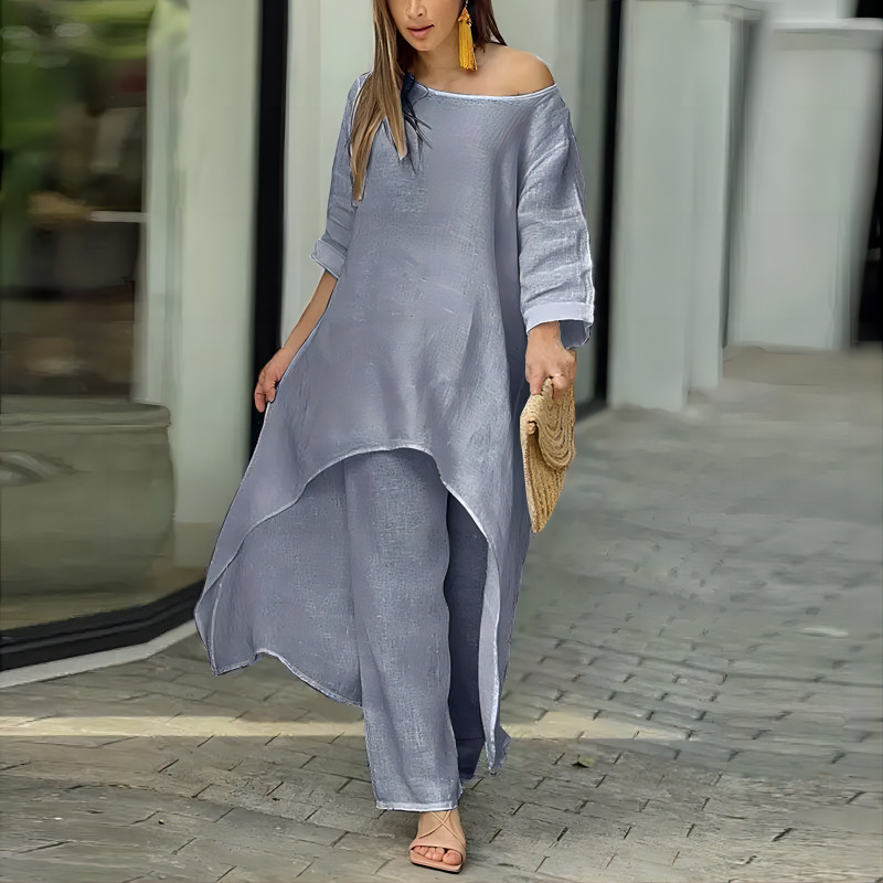 Ensemble deux pièces pour femm - Linen Pant Wide avis et prix