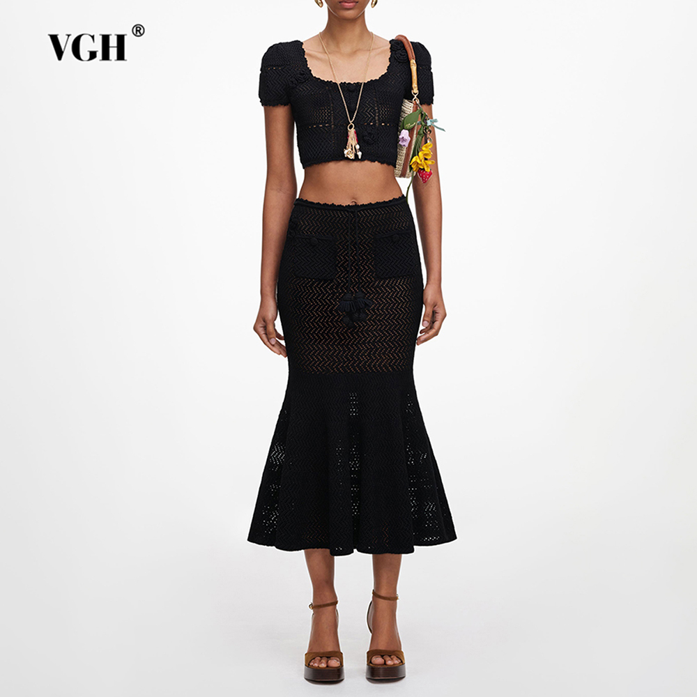 Ensemble deux pièces en tricot - Crop Top Crochet avis et prix