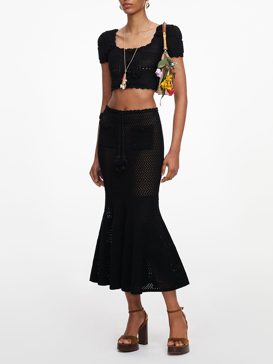 Ensemble deux pièces en tricot - Crop Top Crochet avis et prix