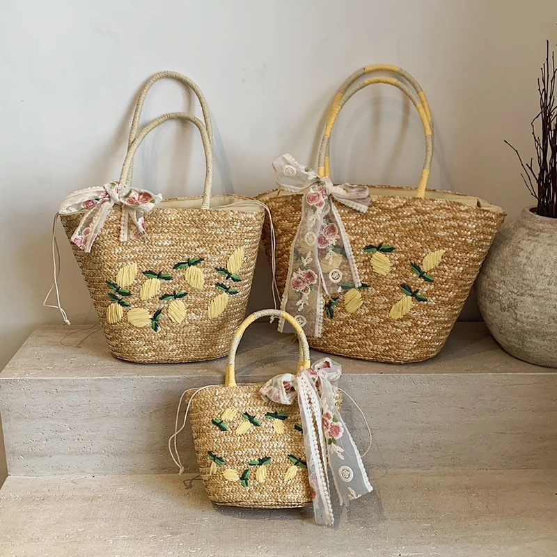 Sac à bandoulière de plage de  - Crochet Bag Raffia avis et prix