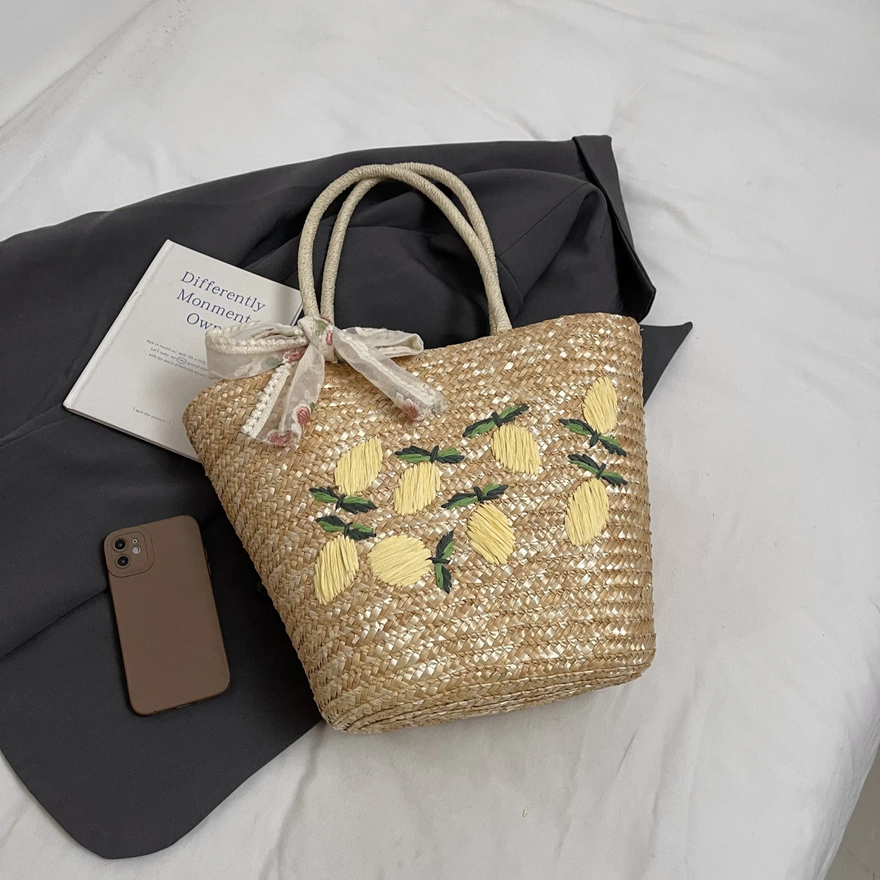 Sac à bandoulière de plage de  - Crochet Bag Raffia avis et prix