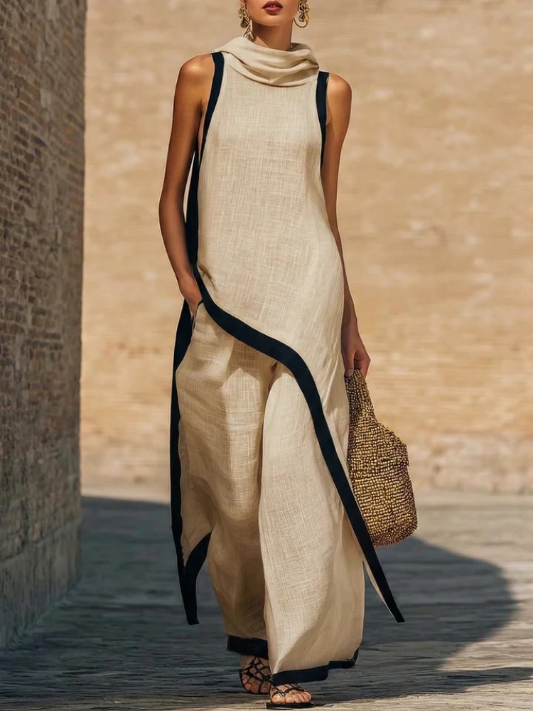 Ensemble deux pièces décontrac - Linen Pant Wide avis et prix