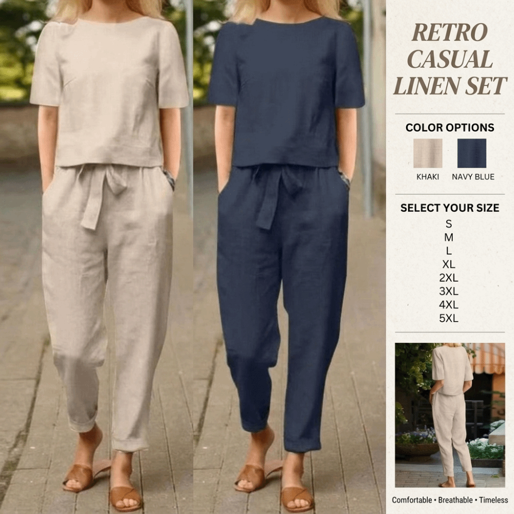 Ensemble deux pièces d'été con - Linen Pant Wide avis et prix